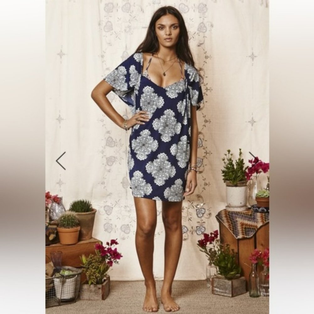 TIGERLILY Figueretas Mumu Kaftan Overswim Beach Dress